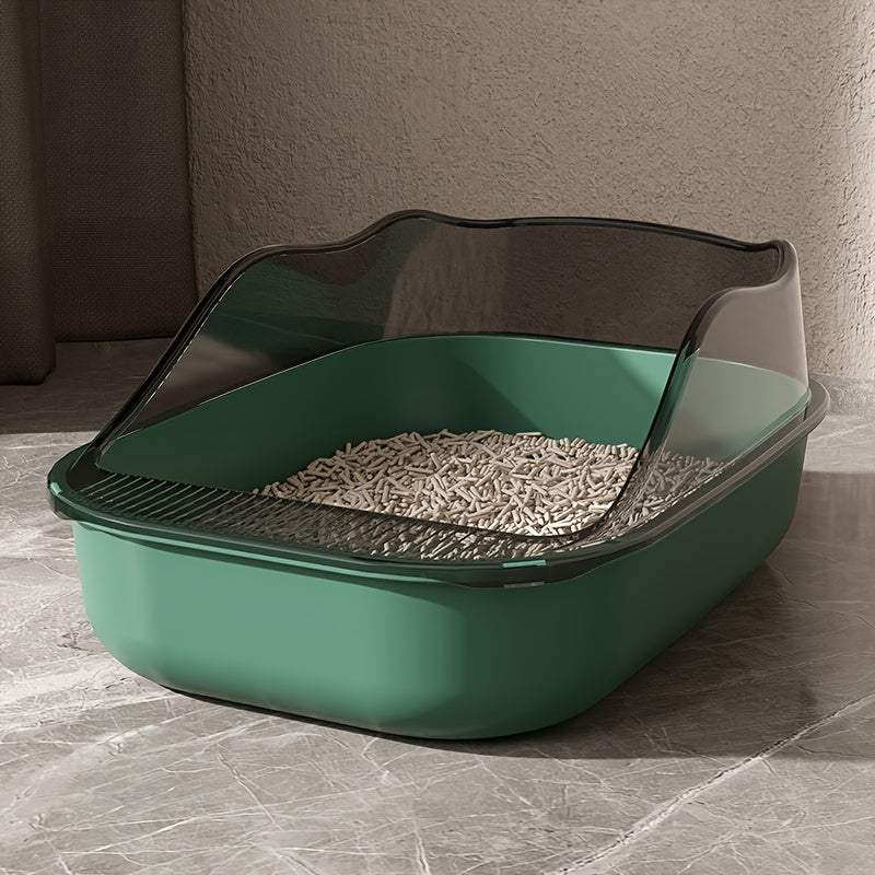 Semi-Enclosed Cat Litter Box