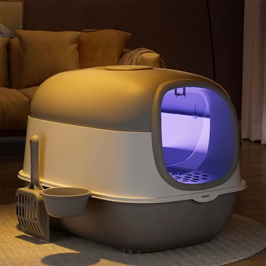 Premium Enclosed Cat Litter Box with Odour Control