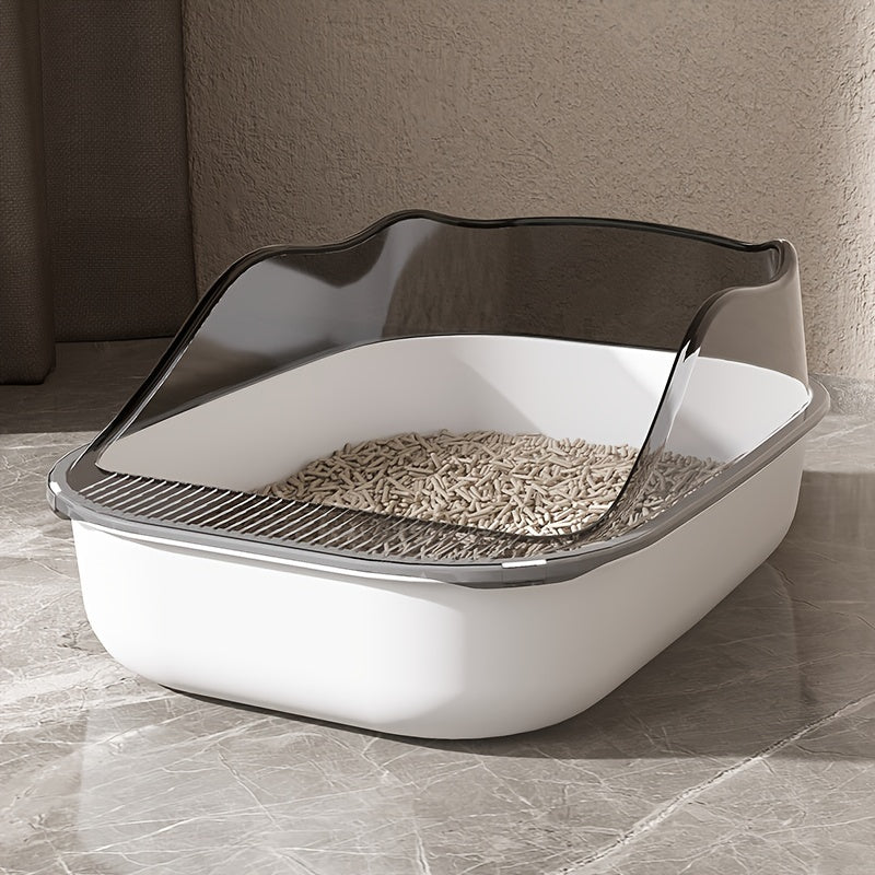 Semi-Enclosed Cat Litter Box