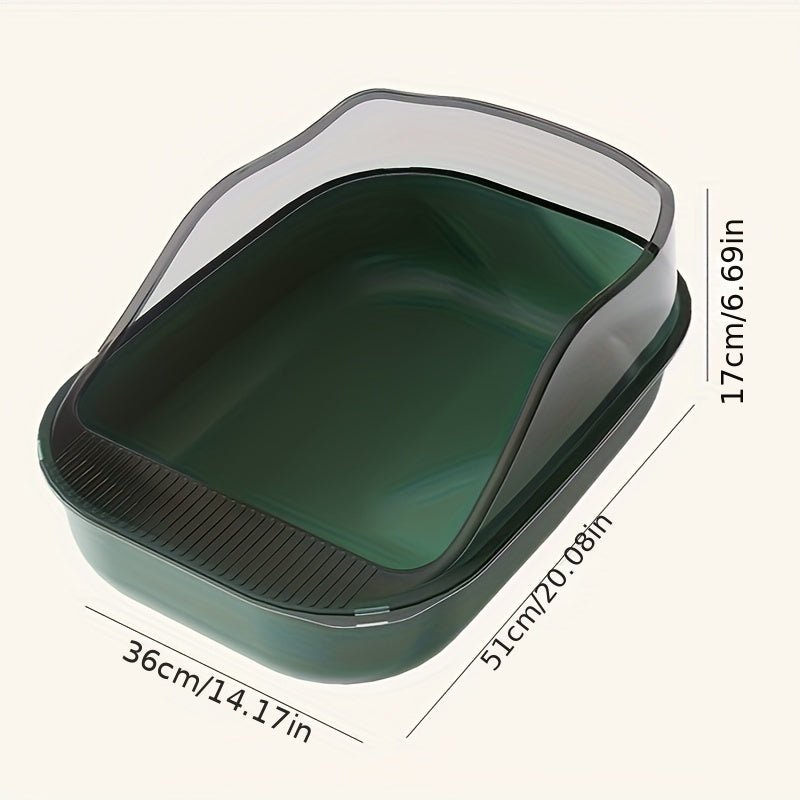 Semi-Enclosed Cat Litter Box