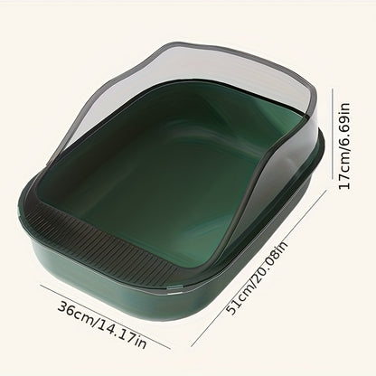 Semi-Enclosed Cat Litter Box