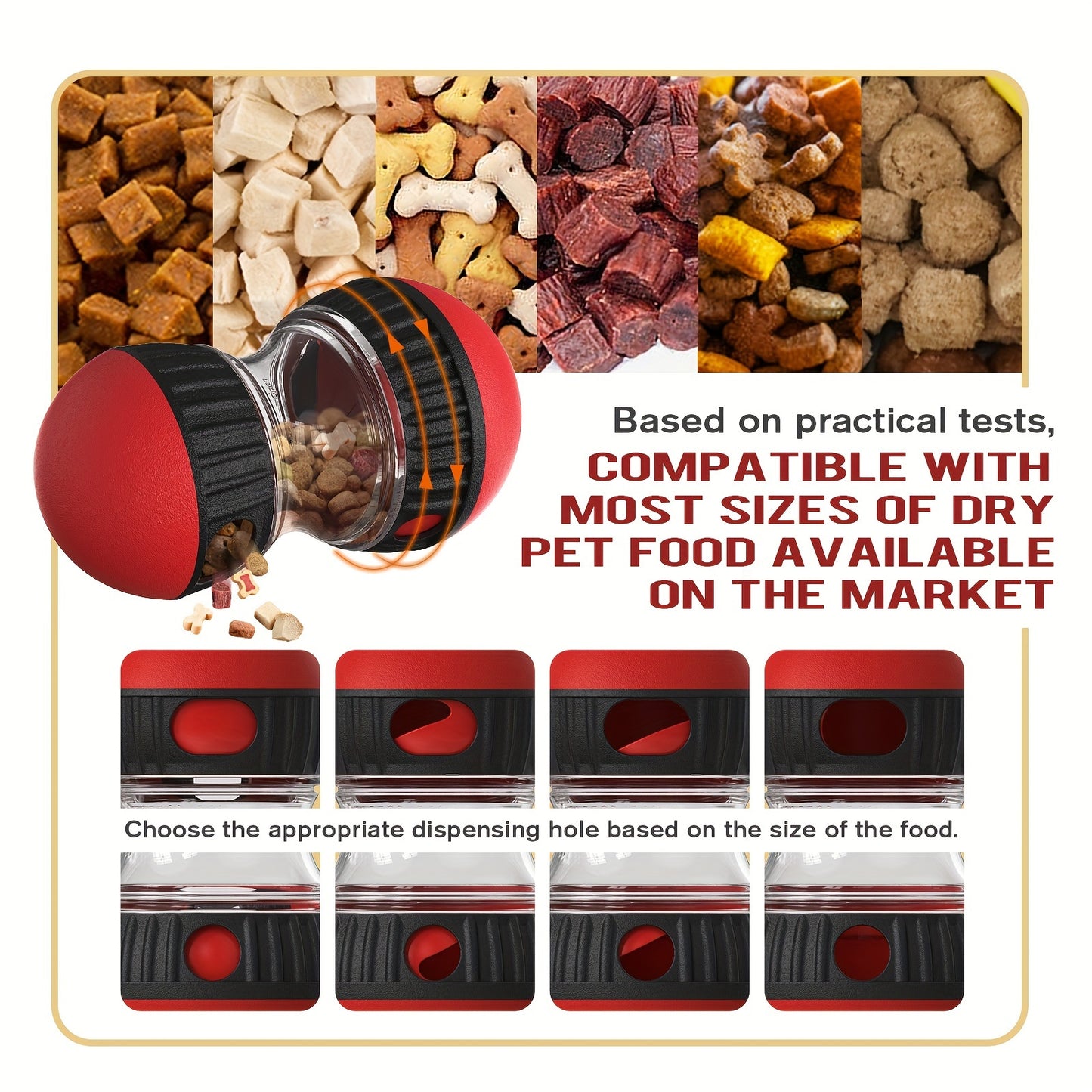Interactive Slow Feeder Dog Toy Ball