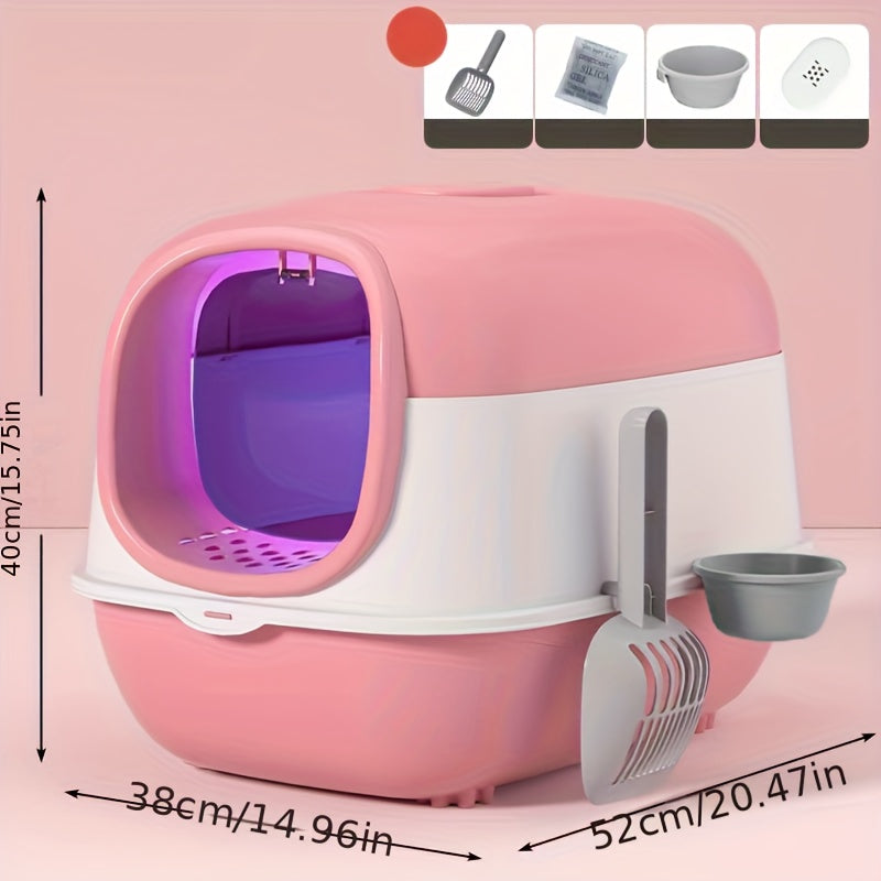 Premium Enclosed Cat Litter Box with Odour Control