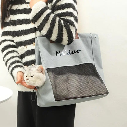 Breathable Pet Carrier Backpack - Portable Travel Bag