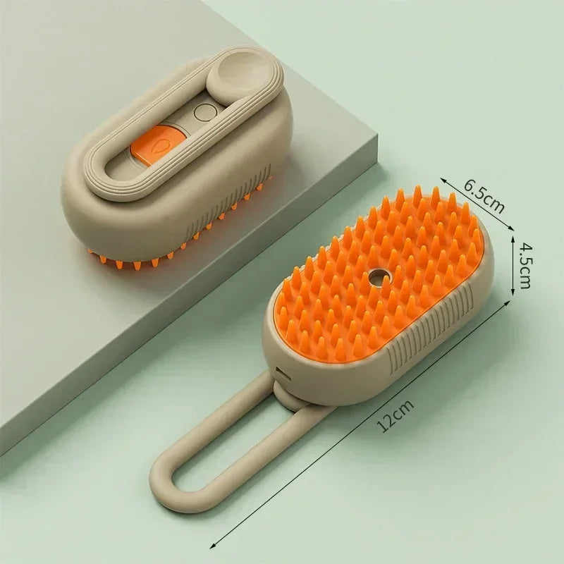 3-in-1 Steam Grooming Brush for Cats & Dogs