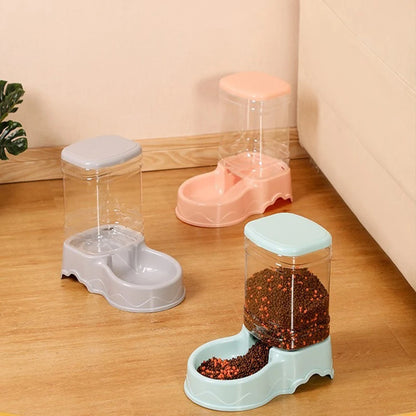 Large Capacity Automatic Pet Feeder & Water Bowl Set