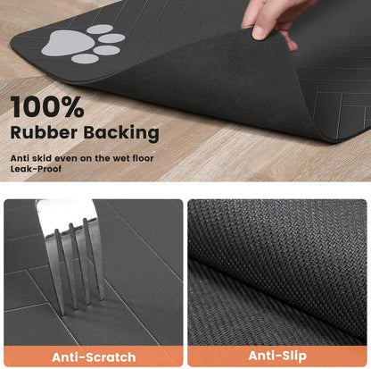 Absorbent Pet Feeding Mat with Non-Slip Backing
