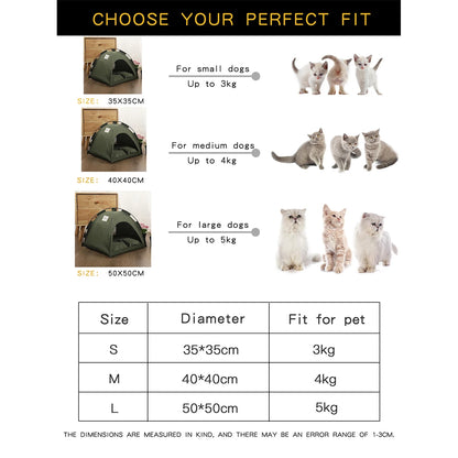 Mysig tältbädd för katter