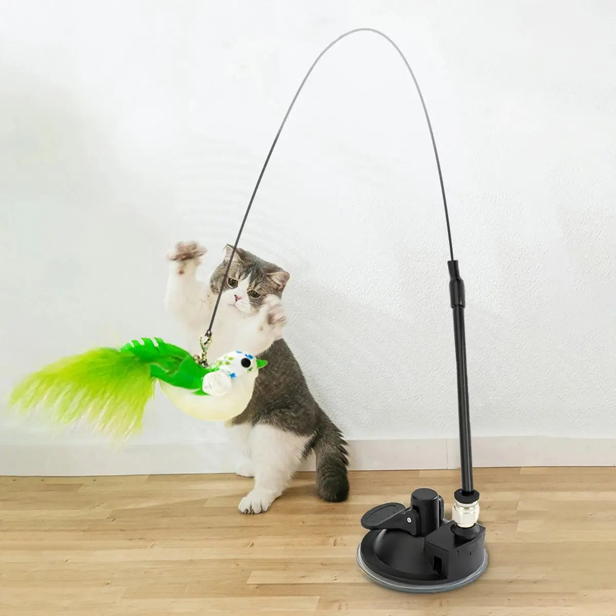 Interactive Suction Cup Bird Toy for Cats