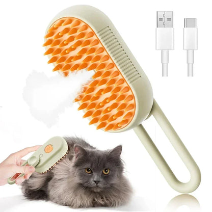 3-in-1 Steam Grooming Brush for Cats & Dogs