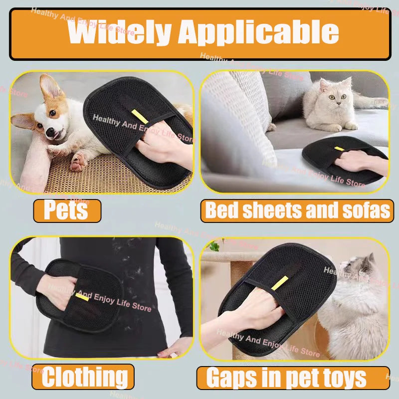 Pet Hair Removal & Grooming Gloves