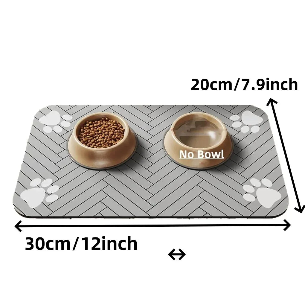 Absorbent Pet Feeding Mat with Non-Slip Backing