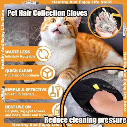 Pet Hair Removal & Grooming Gloves