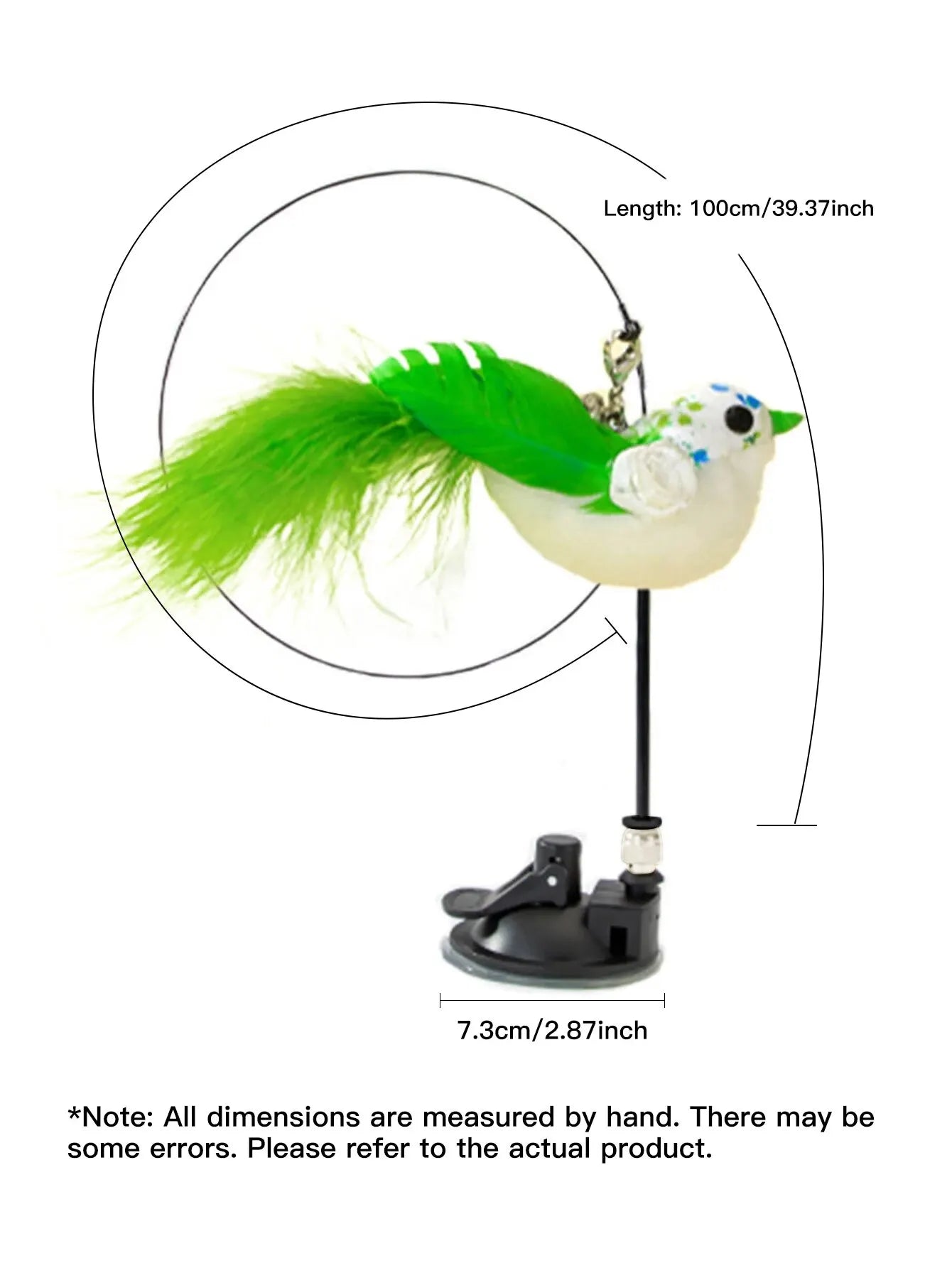 Interactive Suction Cup Bird Toy for Cats