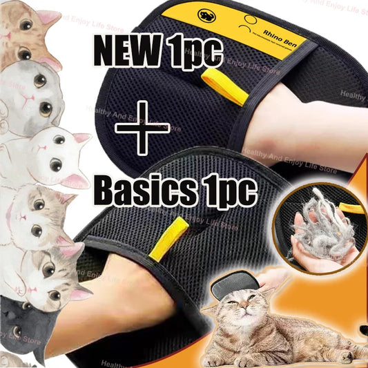 Pet Hair Removal & Grooming Gloves