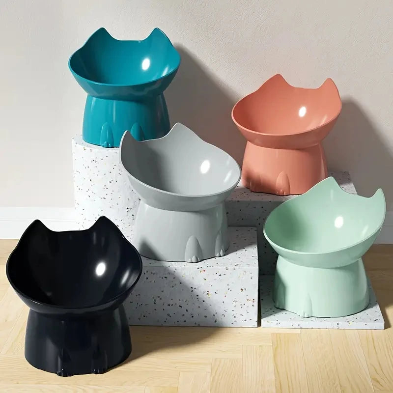 Elevated Cat Bowl with Tilted Design