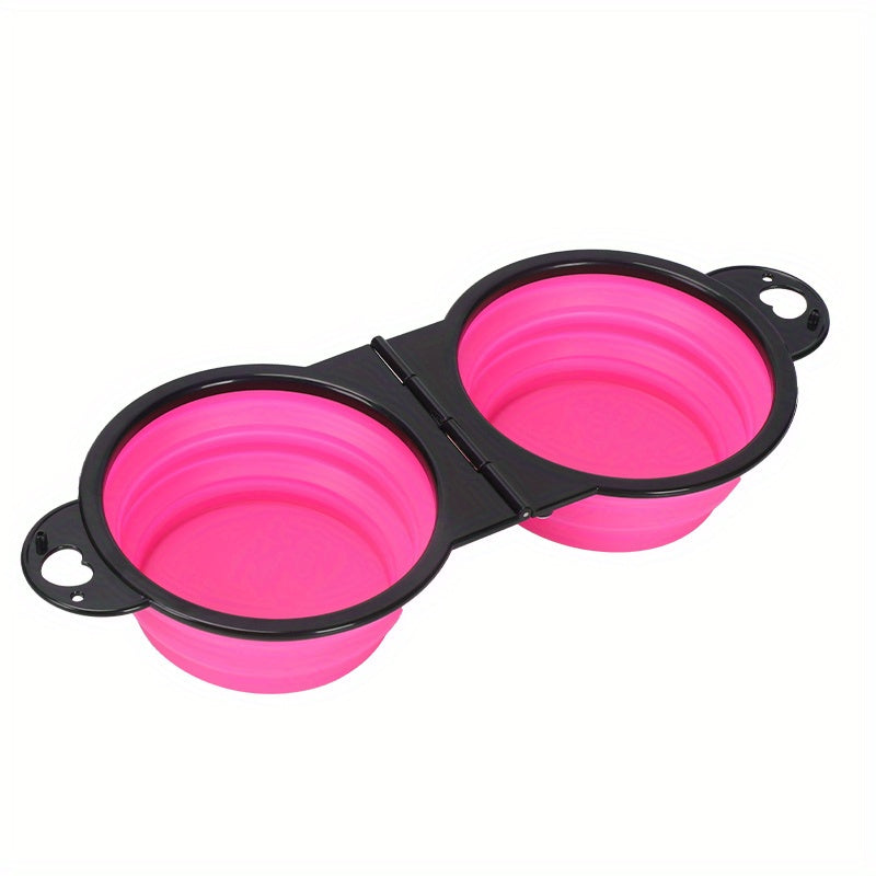 Collapsible Dog Travel Bowls - 2-in-1 Food & Water