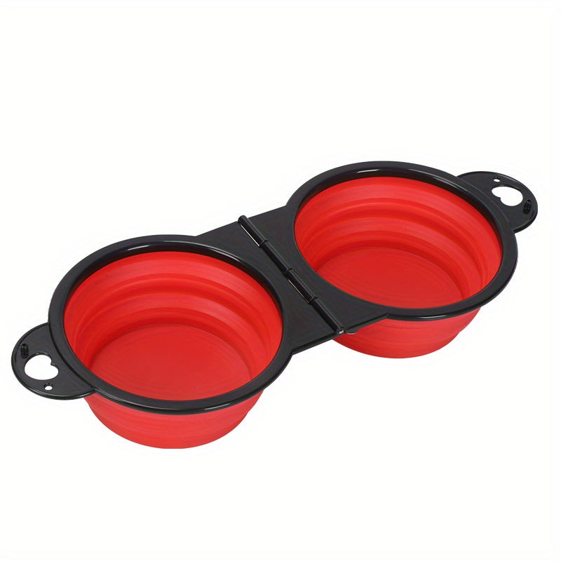 Collapsible Dog Travel Bowls - 2-in-1 Food & Water