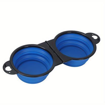 Collapsible Dog Travel Bowls - 2-in-1 Food & Water
