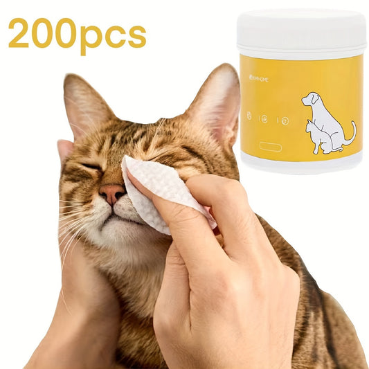 Pet Eye Cleaning Wipes - 200 Pack for Tear Stain Removal