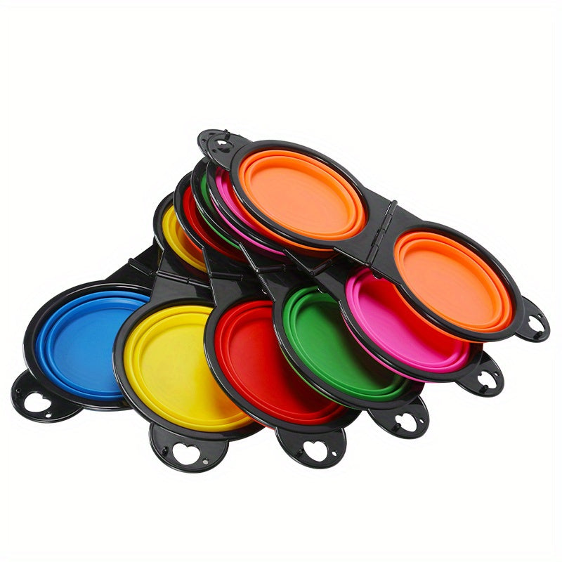 Collapsible Dog Travel Bowls - 2-in-1 Food & Water