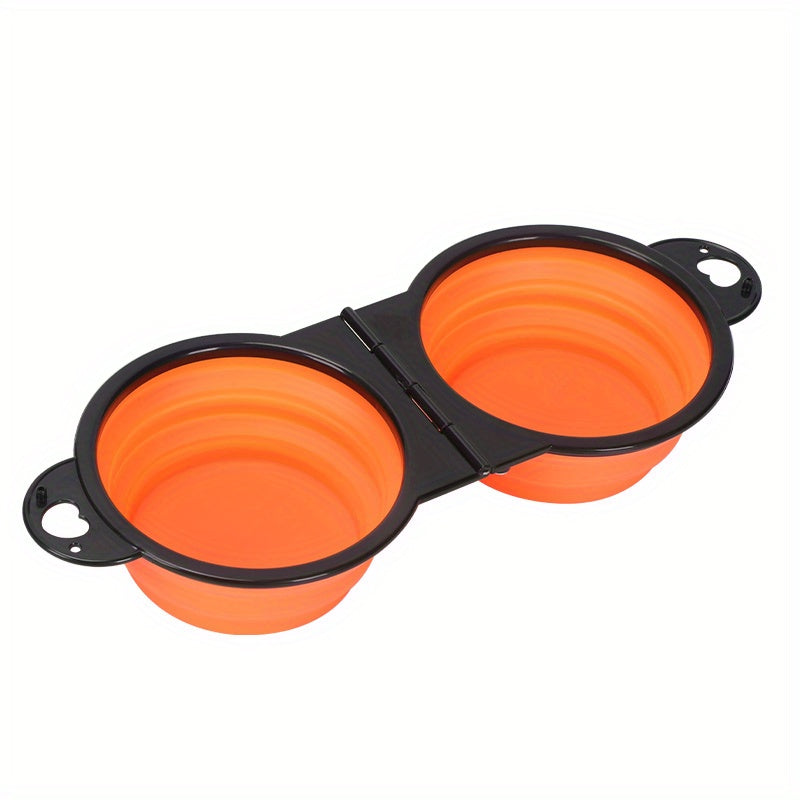 Collapsible Dog Travel Bowls - 2-in-1 Food & Water
